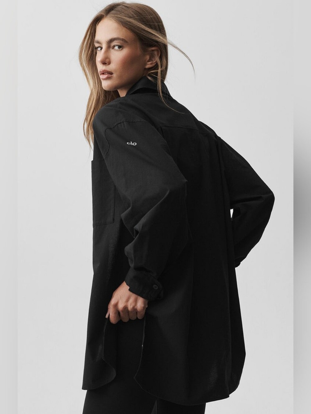 Alo Yoga Cotton Real Deal Button Up Long Sleeve - Picture 4 of 7